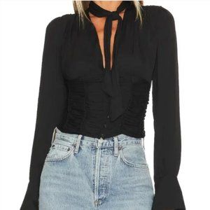 NWT Free people Meet Me There Buttondown in Black